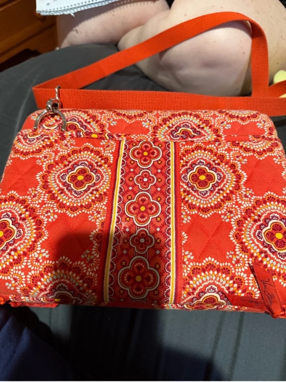Vera Bradley Paprika Mini Lap Top Case Crossbody Strap